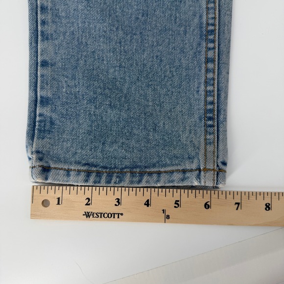 VTG Guess Jeans Women's 26 Light Wash Straight Leg Denim USA Made Button Fly - Picture 15 of 16